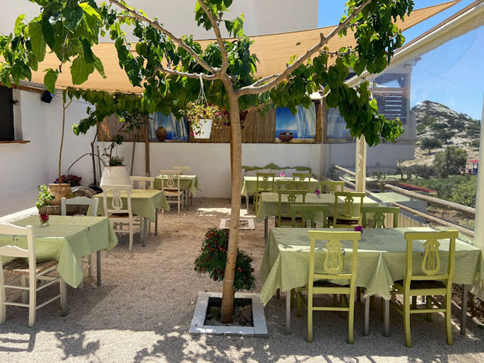 Dina cretan food at Achlada village in Agia Pelagia Crete